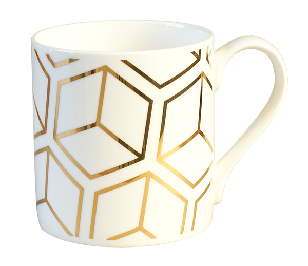 Gold cube mug